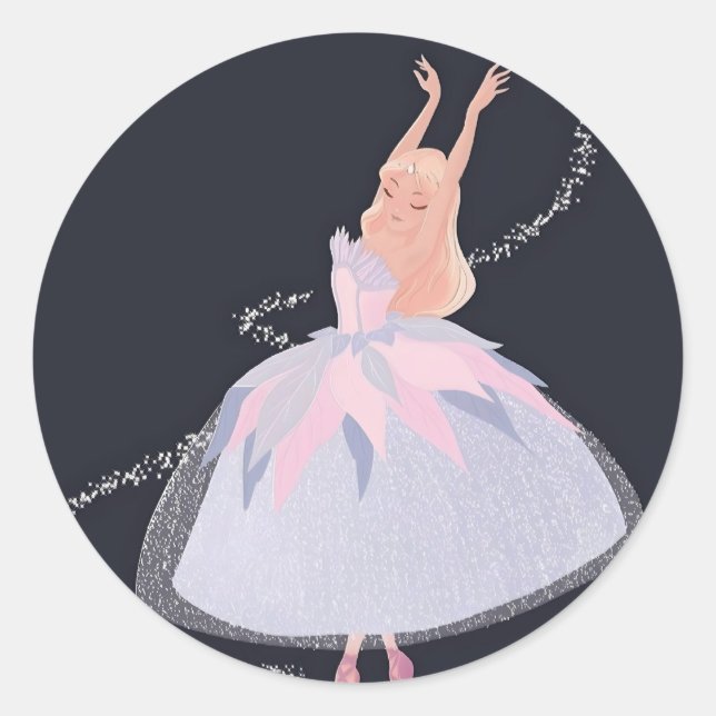 Odette Barbie swan Lake Runder Aufkleber (Vorderseite)