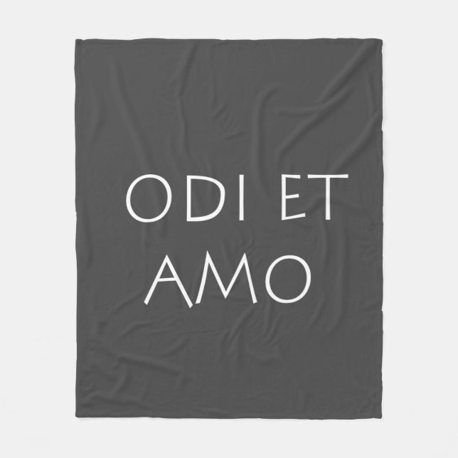 Odi et amo fleecedecke (Vorderseite)