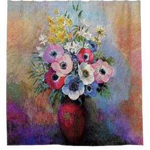 Odilon Redon Anemone - Symbolismus in der Kunst Duschvorhang