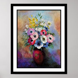 Odilon Redon Anemones - Kunstsymbolismus Poster