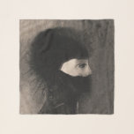 Odilon Redon Armor. Dunkle Frau im Gesicht / Symbo Schal<br><div class="desc">Odilon Redon "Armor" Schal. Symbolische Kunst.</div>