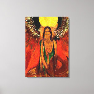 Odilon Redon art, The Flame, Göttin des Feuers Leinwanddruck