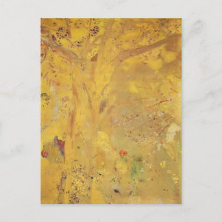 Odilon Redon - Baum gegen einen gelben Hintergrund Postkarte