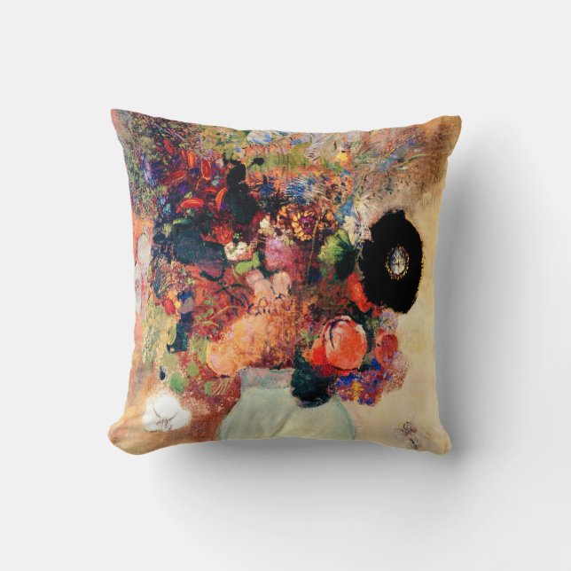 Odilon Redon - Black Poppy Kissen (Vorderseite)