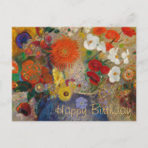 Odilon Redon Blume CC0601 Geburtstagskarte