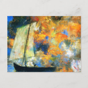 Odilon Redon - Blume Wolken Postkarte