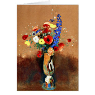 Odilon Redon - Bouquet de Fleurs sauvages dans Vas