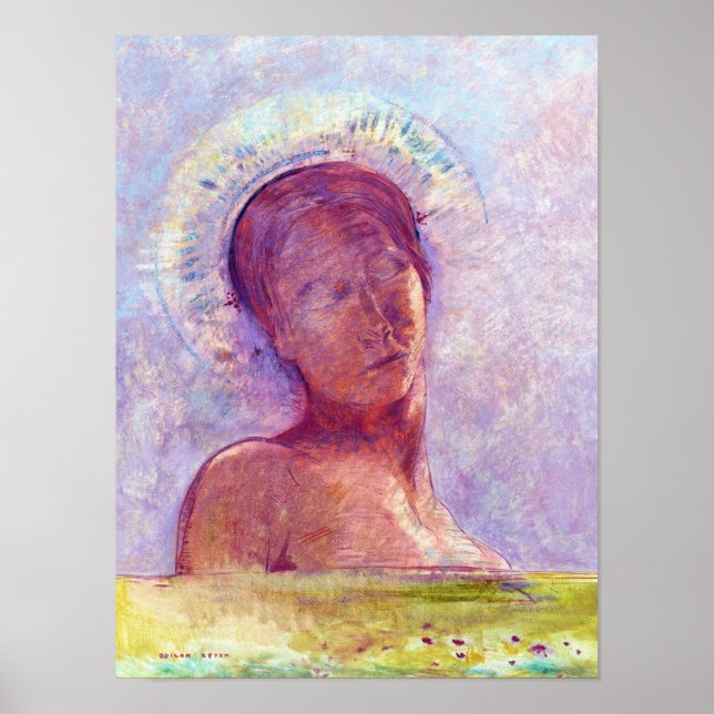 Odilon Redon, closed eyes 1889 Poster (Vorne)