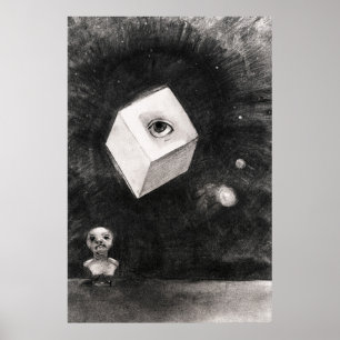 Odilon Redon, Der Würfel, 1880 Poster