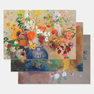 Odilon Redon, Floral Geschenkpapier Set