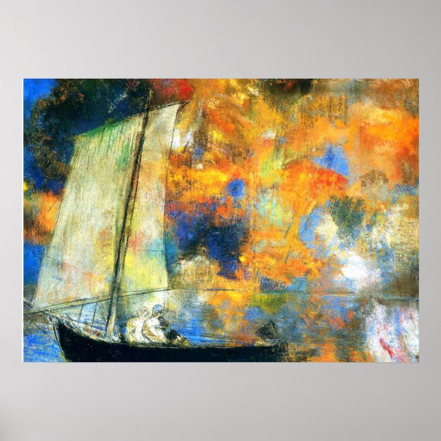 Odilon Redon - Flower Clouds Poster (Vorne)