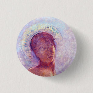Odilon Redon, geschlossene Augen 1889 Button