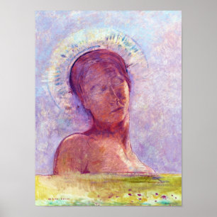 Odilon Redon, geschlossene Augen 1889 Poster