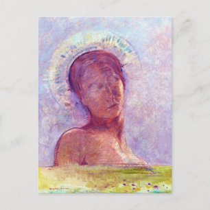 Odilon Redon, geschlossene Augen 1889 Postkarte
