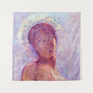 Odilon Redon, geschlossene Augen 1889 Wandteppich
