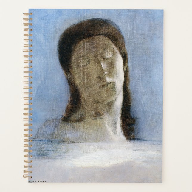 Odilon Redon, geschlossene Augen 1890  Planer (Vorderseite)