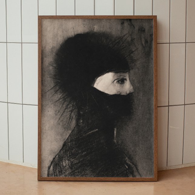 Odilon Redon. Rüstung. Dunkle Frau Gesicht. Symbol Poster (Von Creator hochgeladen)