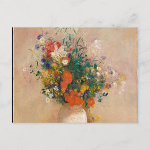 Odilon Redon - Vase von Blume Feiertagspostkarte