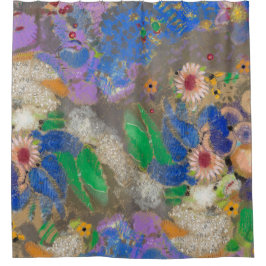 Odilon Redons abstrakte Blume Hintergrund. Duschvorhang