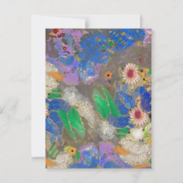 Odilon Redons abstrakte Blume Hintergrund. Postkarte