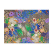Odilon Redons abstrakter Blumenhintergrund.