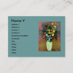 Odilon Redons Vasen mit Blumen (1914) Visitenkarte
