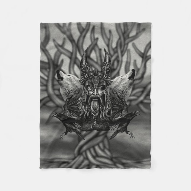 Odin - All-Vater Fleecedecke (Vorderseite)