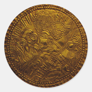 Odin Bracteate Runder Aufkleber