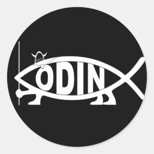 Odin Fische Runder Aufkleber