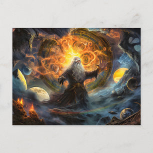 Odin forming a new world after Ragnarök Postkarte