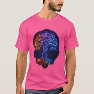 Odin gefärbter Baum des Lebens Wikinger Valhalla H T-Shirt