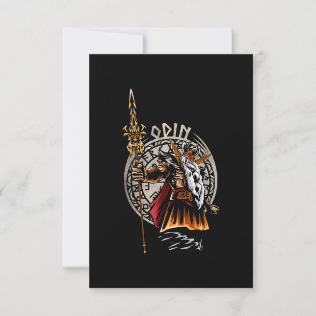 Odin Norse Mythology Valhalla Viking Karte (Vorderseite)