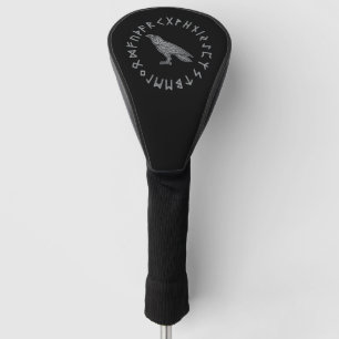 Odin Rabe Krähe Wikinger Mythologie Runen runisch Golf Headcover