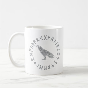 Odin-Rabe-Krähe-Wikinger-Mythologie Runen runisch Kaffeetasse