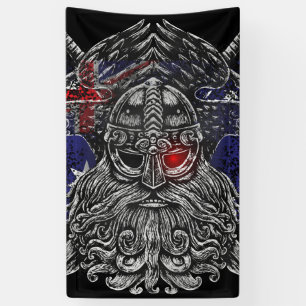 Odin-Raben-Schwerter Wikinger-Mythologie Australie Banner