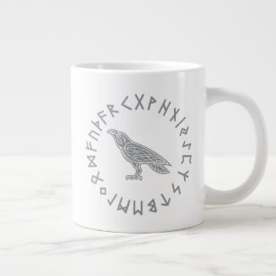 Odin Raven Crow Viking Mythology läuft rundum Jumbo-Tasse