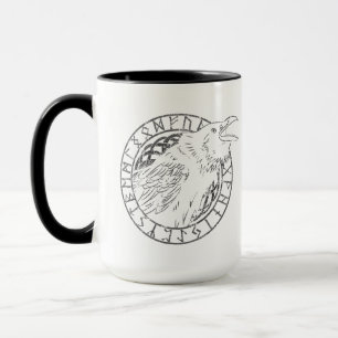Odin Raven Crow Viking Mythology läuft rundum Tasse