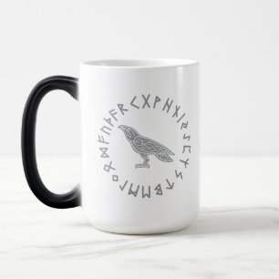 Odin Raven Crow Viking Mythology läuft rundum Verwandlungstasse