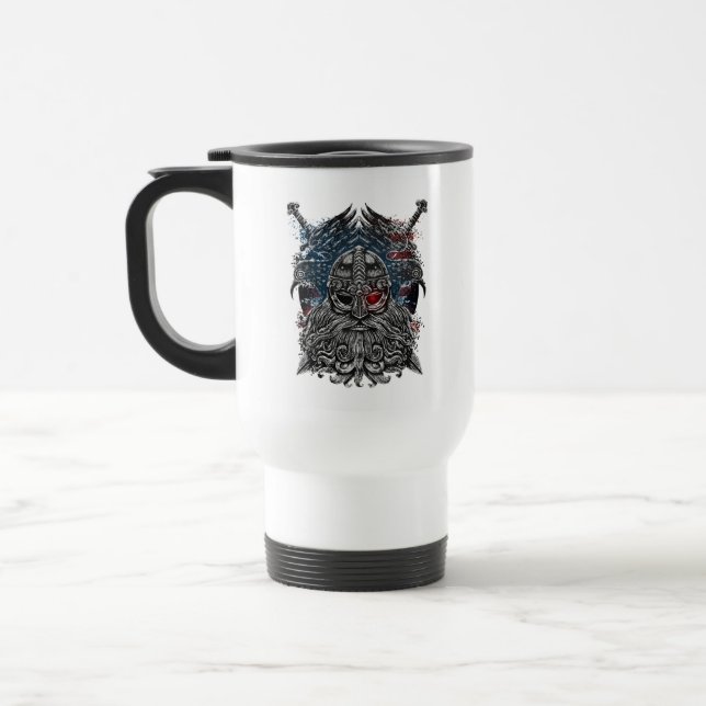 Odin ravens and Schwerter Viking Mythology USA fla Reisebecher (Links)