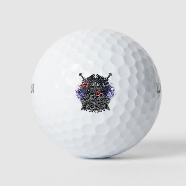 Odin ravens Schwerter Viking Mythology Australien  Golfball (Vorderseite)