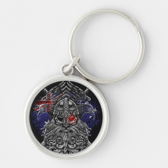 Odin ravens Schwerter Viking Mythology Australien  Schlüsselanhänger (Vorne)