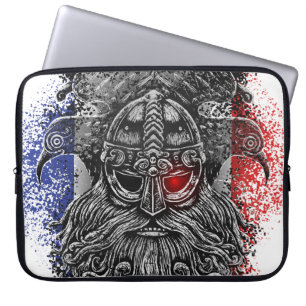Odin ravens Schwerter Viking Mythology France Flag Laptopschutzhülle
