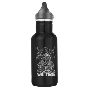 Odin ravens Viking Mythology Valhalla erwartet Edelstahlflasche