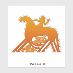 Odin Riding on Sleipner Viking Mythology Aufkleber