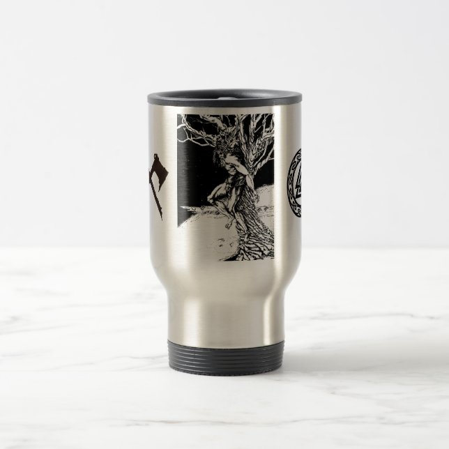 Odin, tasse de voyage d'acier inoxydable de Dieu (Centre)