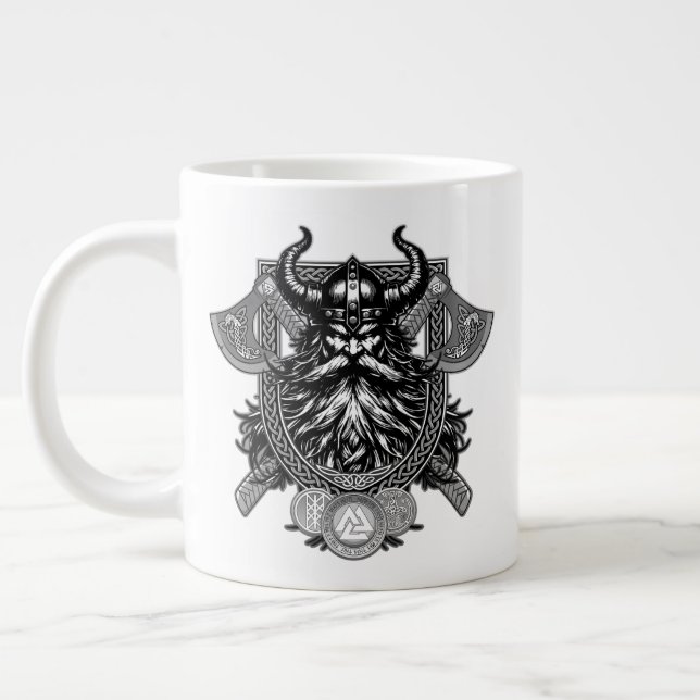 Odin Viking Warrior Jumbo-Tasse (Links)