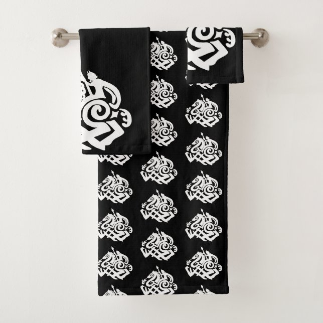 Odin zur Silhouette Sleipnir Badhandtuch Set (Insitu)
