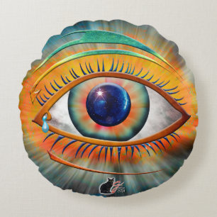 Odins Auge Rundes Kissen