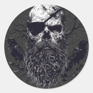 Odins Flüstern: Viking Spirit Invocation Runder Aufkleber