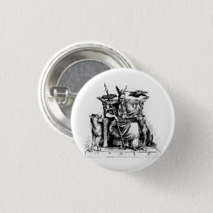 Odins Raben auf seinem steinernen Thron Wikinger-M Button